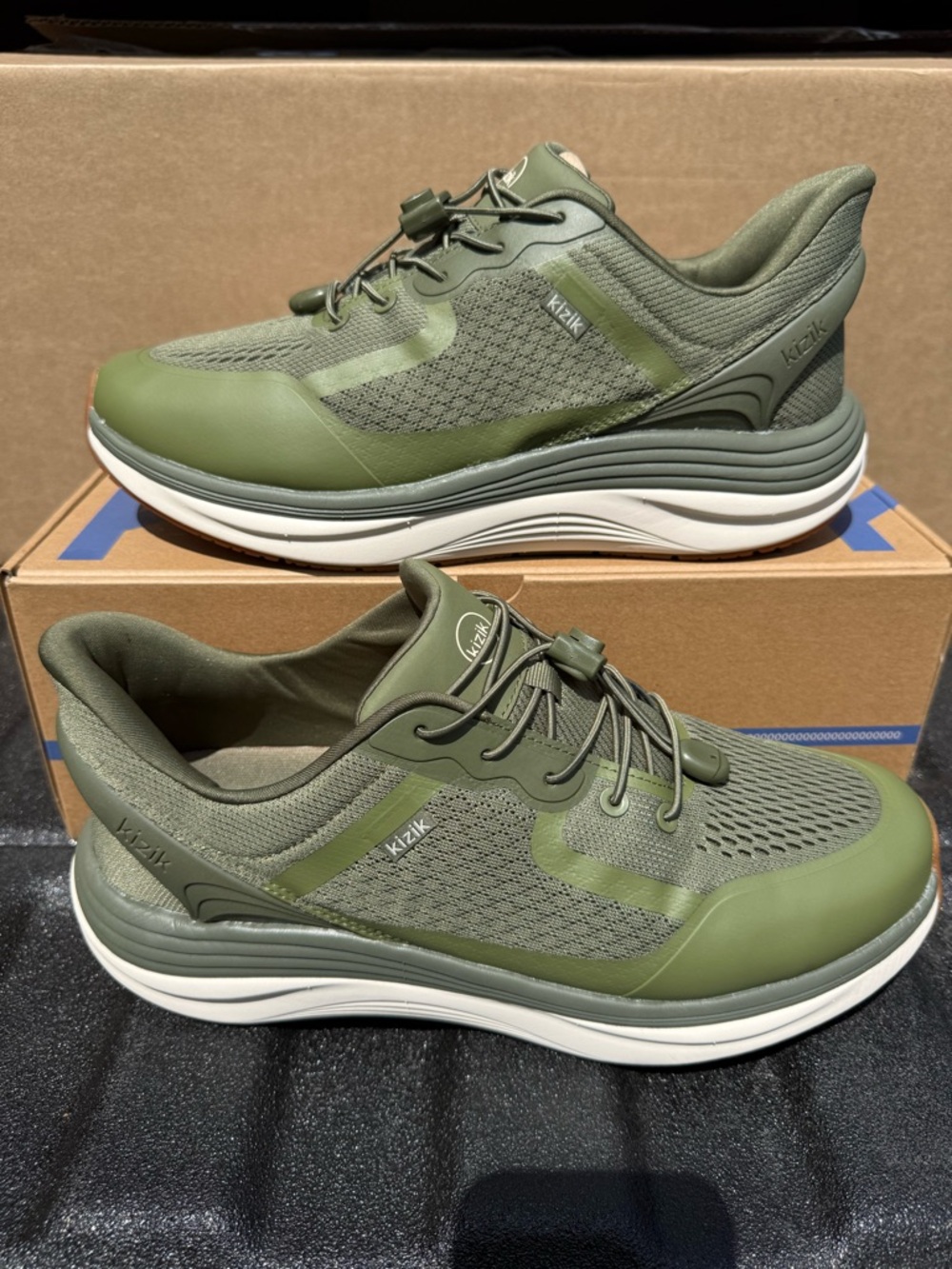 Kizik Men’s Olive Green Athletic Sneakers